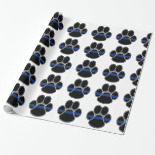 Papier Cadeau Le berger allemand amincissent Blue Line