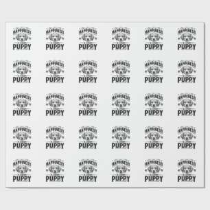 Papier Cadeau Le bonheur est un chiot chaud design de t-shirt vi