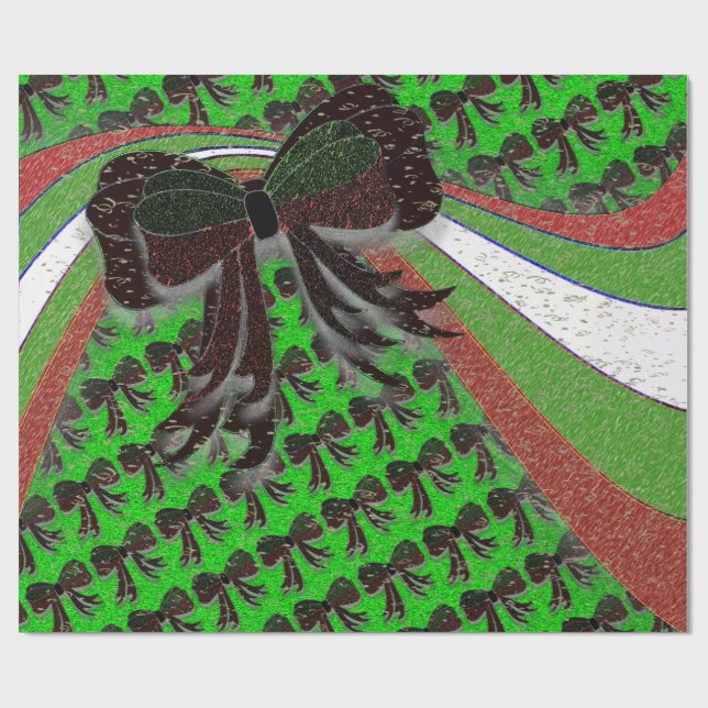 Papier Cadeau Le Bow de Noël - (Plat)