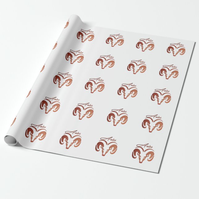 Papier Cadeau Le bronze porte le bélier Zodiac (Déroulé)