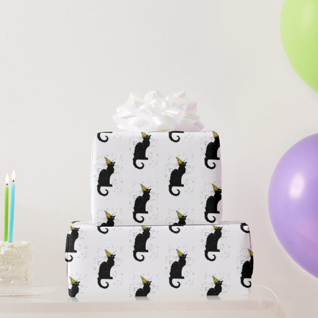 Papier Cadeau Le Chat Noir Party Hat Confetti Celebration (Cadeaux de fête)