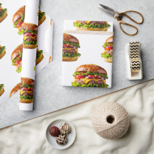 Papier Cadeau Le cheeseburger appétissant de SlipperyJoe crousti
