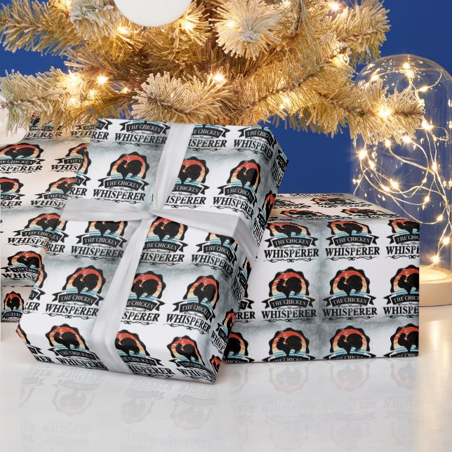 Papier Cadeau Le Chuchoteur de Poulets Drôle (Vacances)