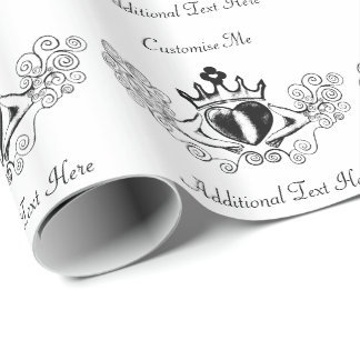 Papier Cadeau Le Claddagh (noir)