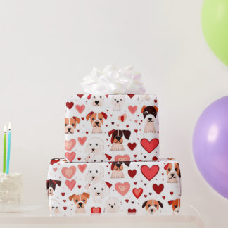 Papier Cadeau Le coeur de la Saint Valentin Envelopper le papier