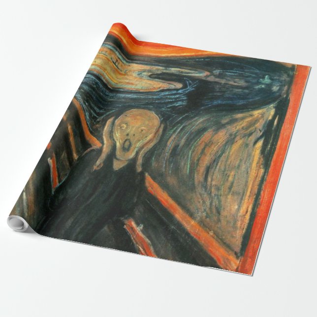 Papier Cadeau Le cri Edvard Munch Art Expressionniste Moderne (Déroulé)