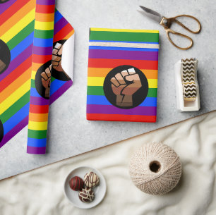 Papier Cadeau Le drapeau de couleur des personnes queer de Slipp