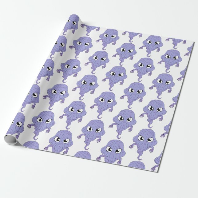 Papier Cadeau Le fantôme de style Chibi (Déroulé)