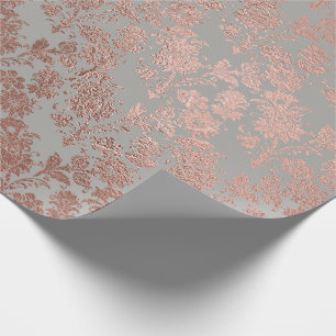 Papier Cadeau Le Faux gris de poudre d'or de rose de rose en