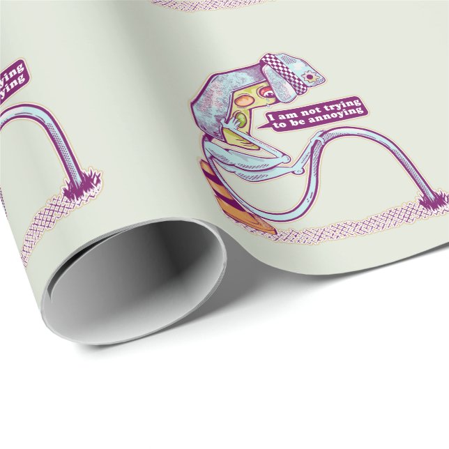 Papier Cadeau Le feu de circulation a l'air triste (Coin rond)