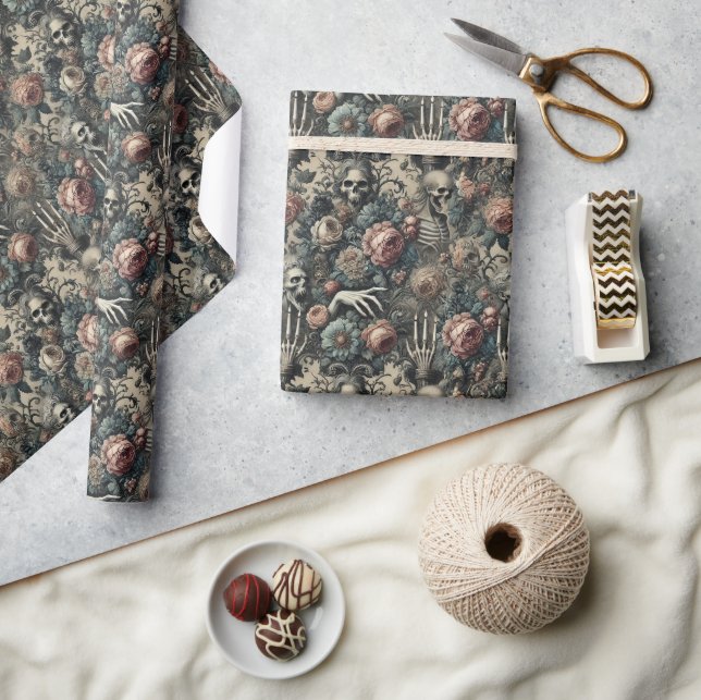 Papier Cadeau Le Gambit du Goule – Victorien gothique (Artisanat)