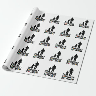 Papier Cadeau Le garçon le plus dur que je connaisse Fête des pè