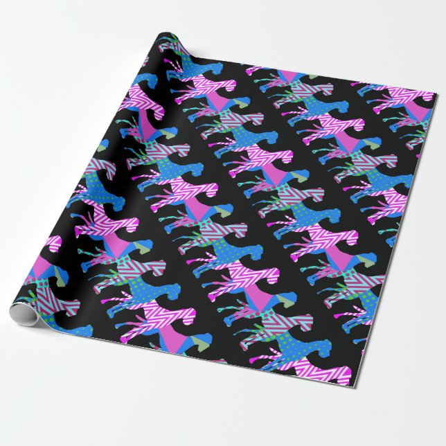 Papier Cadeau Le Grand Danois Pattern (Déroulé)