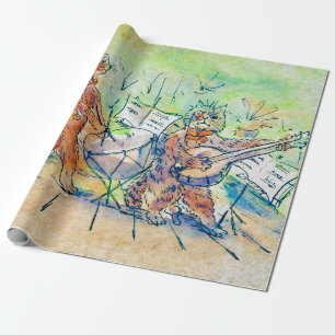 Papier Cadeau Le groupe de Cats, Louis Wain