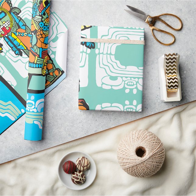 Papier Cadeau Le Guerrier Maya Et Le Papier D'Enveloppement King (Créateur téléchargé)