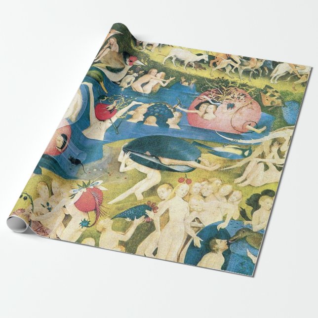 Papier Cadeau Le Jardin Des Plaisirs Terrestres Hieronymus Bosch (Déroulé)