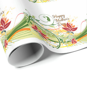 Papier Cadeau Le jour de mère heureux 50