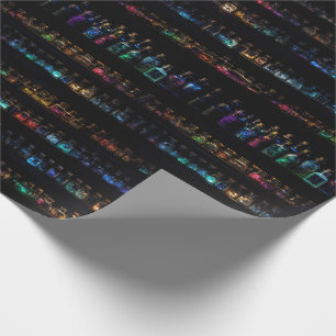 Papier Cadeau Le laboratoire d'alchimie - Bouteilles de potion p