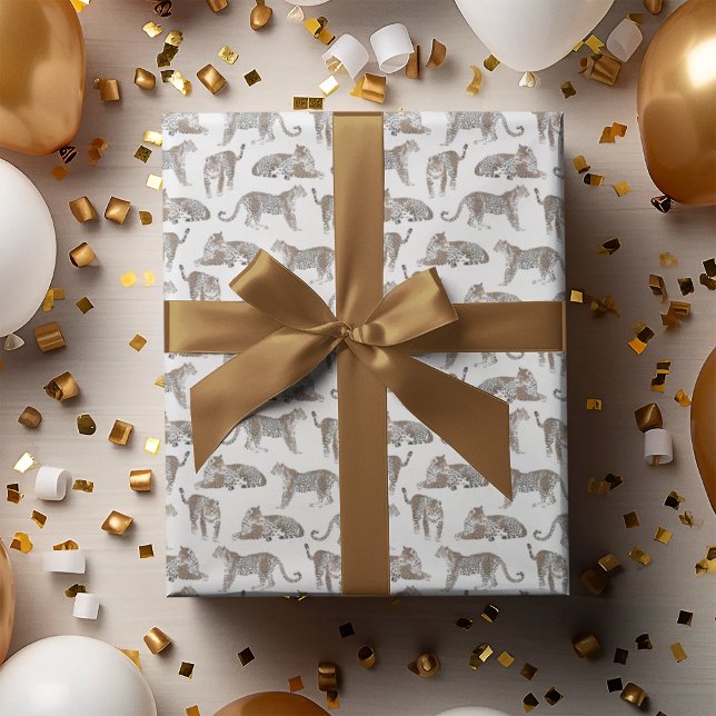 Papier Cadeau Le léopard sauvage de la Jungle Safari (Créateur téléchargé)