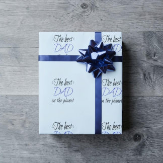 Papier Cadeau Le Meilleur Papa de la Planète Minimaliste Personn