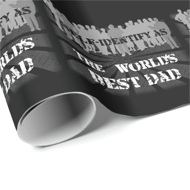 Papier Cadeau Le meilleur papa du monde (Coin rond)