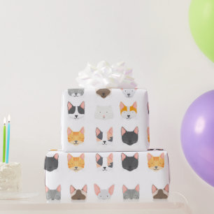 Papier Cadeau Le Meow Amoureux des chats du chat, papier d’envel