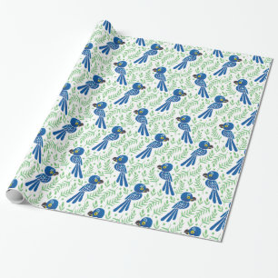 Papier Cadeau Le motif d'ara de jacinthe