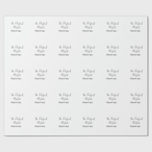 Papier Cadeau Le nom de couple parfait mariage simple couple