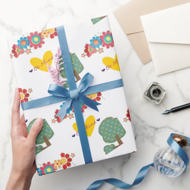 Papier Cadeau Le papier d'emballage de la Saint-Valentin Be Mine (Cadeaux)