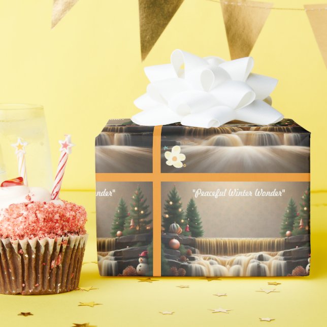 Papier Cadeau "Le pays des merveilles hivernales de Snowman" (Fête d'anniversaire)