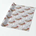 Papier Cadeau Le Père Noël<br><div class="desc">santa clying christmas reindeer, landscape sky moon smile, drawing cheerful driving merving, happy flying riding white , present sledge cartoon night, snow deer gift sled, holiday brebress, red xmas sleigh , christmas santa claus reindeer</div>