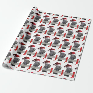 Papier Cadeau Le Père Noël du cheval