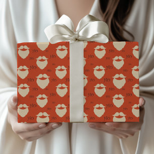 Papier Cadeau Le Père Noël moderne Ho Ho Ho Noël