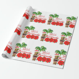 Papier Cadeau Le Père Noël Tiki Mele Kalikimaka