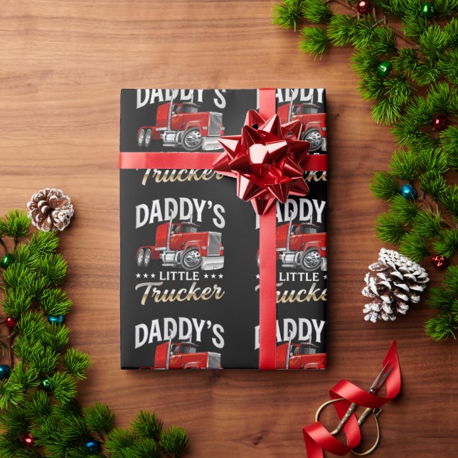 Papier Cadeau Le Petit Camionneur de Papa (Cadeau de vacances)
