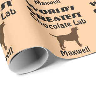Papier Cadeau Le plus grand chien du laboratoire de chocolat du