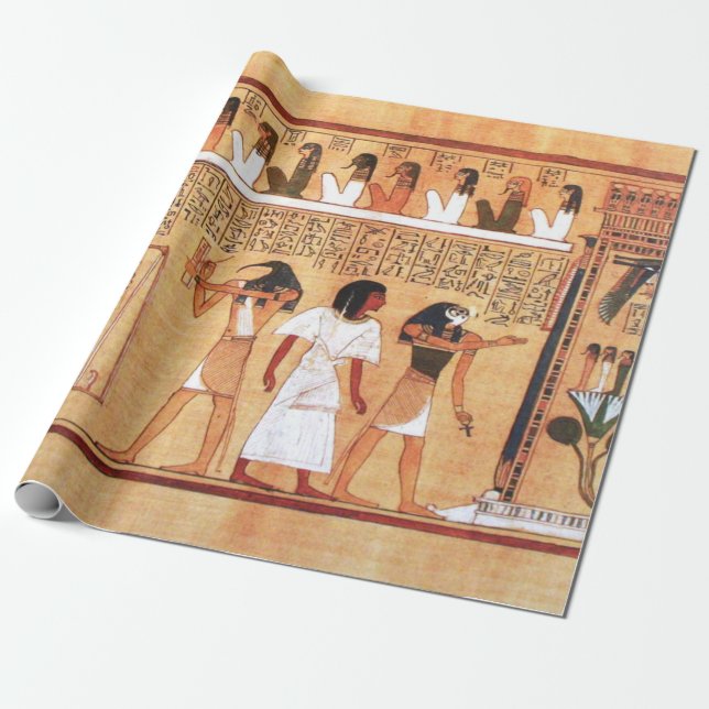 Papier Cadeau Le poids du coeur contre la plume de Maat (Déroulé)