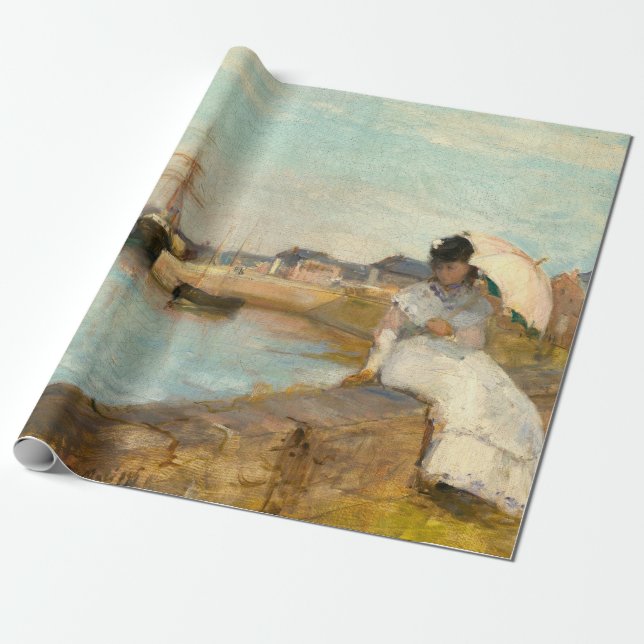 Papier Cadeau Le port de Lorient par Berthe Morisot (Déroulé)
