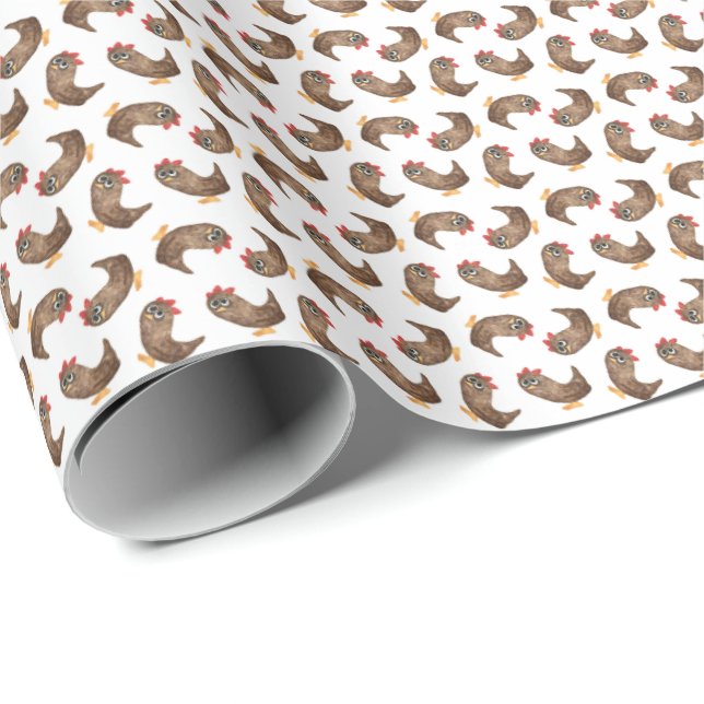 Papier Cadeau Le poulet jouet de Doris le chien  (Coin rond)