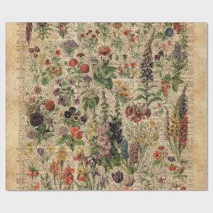 Papier Cadeau Le pré coloré fleurit l'art de dictionnaire