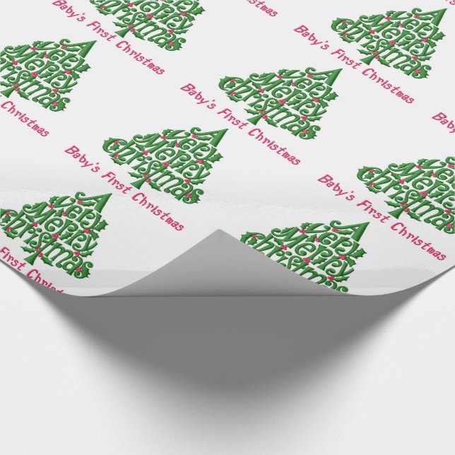 Papier Cadeau Le premier Noël de bébé (Coin)