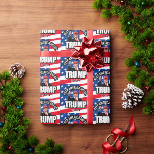Papier Cadeau Le Président Donald Trump 2020 Gardez l'Amérique