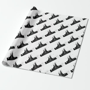 Papier Cadeau le quai les mouettes mer graphismes