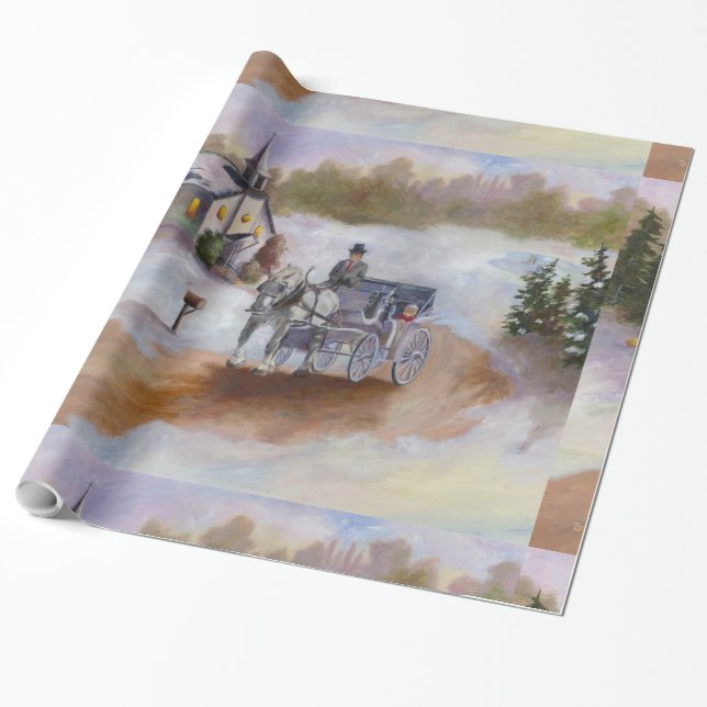 Papier Cadeau Le rêve de l'hiver (Déroulé)