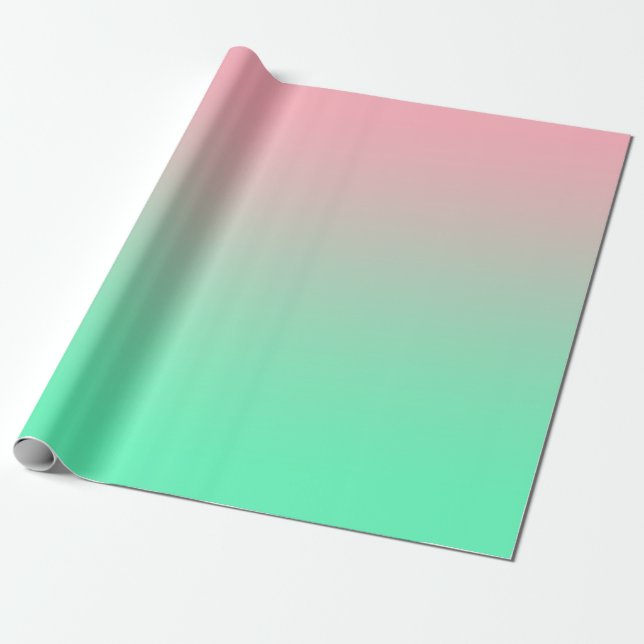 Papier Cadeau Le rose pastel et le vert pâle devraient toujours  (Déroulé)