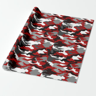Papier Cadeau Le rouge ombrage Camo
