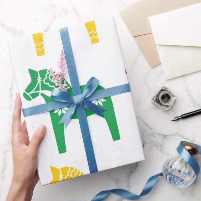 PAPIER CADEAU LE SCANDINAVIEN DALA HORSE CADEAU WRAPPING (Cadeaux)