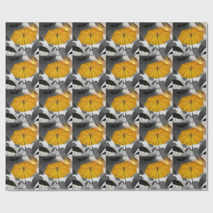 Papier Cadeau Le soleil arrive, avalanche de parapluies,