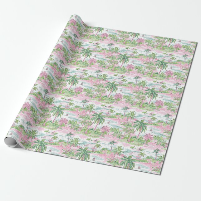 Papier Cadeau Le Soleil Tropical Échauffe L'Âme (Déroulé)