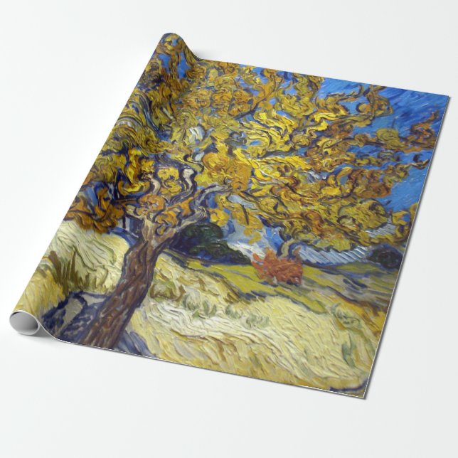 Papier Cadeau Le tableau du mûrier de Van Gogh, un chef-d'œuvre  (Déroulé)
